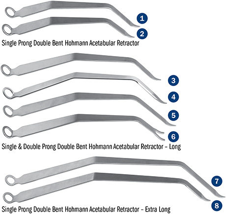 Double Bent Hohmann Retractors