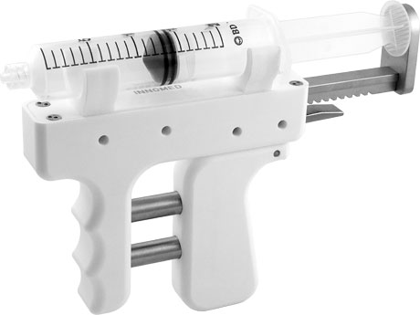 Gray Syringe Assist with Ergonomic Handle