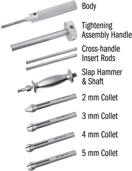 Craig-Type Modular Pin Vise Extractor Set Components