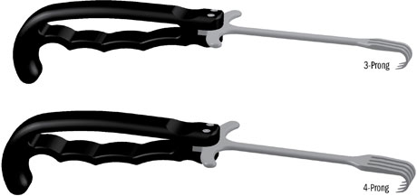 Rake Retractors with Ergonomic Handle